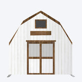 Lofaris Grey Brown Farm Barn Door Arch Birthday Backdrop